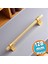 Mobilya Çekmece Mutfak Dolabı Dolap Kulpları Kulbu Altın Gold Metal Kulp 128 mm Tırtıklı Desen 1