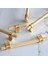 Mobilya Çekmece Mutfak Dolabı Dolap Kulpları Kulbu Altın Gold Metal Kulp 128 mm Tırtıklı Desen 4