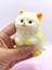 Kedi Süslü Squishy Kedi Taba Sukuşi Tüylü Yumuşacık 8 cm - Sarı 2