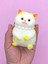 Kedi Süslü Squishy Kedi Taba Sukuşi Tüylü Yumuşacık 8 cm - Sarı 3
