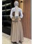 Ön Tokalı Gömlek Garnili Bluz Etek Tesettür Ikili Takım P-00017077 4