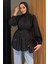 Omuz Büzgülü ve Taşlı Tesettür Gömlek P-00017234 1