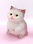 Kedi Süslü Squishy Kedi Taba Sukuşi Tüylü Yumuşacık 8 cm - Kahverengi 1