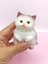 Kedi Süslü Squishy Kedi Taba Sukuşi Tüylü Yumuşacık 8 cm - Kahverengi 2