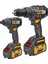 DX12K.2 18VOLT/4.0AH Li-Ion Çift Akülü Kömürsüz Profesyonel Şarjlı Darbeli Matkap + DX71.2 Kömürsüz Darbeli Tornavida Kombo Set 3
