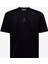 Cotton T-Shirt With Bonded Details And Hot Finish Black 1
