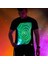 Interaktif Karanlıkta Parlayan T-Shirt -Parti- Doğum Günleri - Geceyi Aydınlat ! Siyah 1