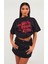 Wine Down Time Baskılı Oversize T-Shirt 3
