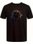 Büyük Beden Grafiti Gülümseme Baskılı Pamuklu Bisiklet Yaka Kısa Kollu %100 Pamuk Oversize T-Shirt 3