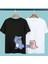 2 Li Unisex Oversize Çift Arkadaş Sevgili Kardeş Sevgililer Günü Anime Doğum Günü T-Shirt Tişört 1