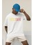 Göztepe Ön ve Sırt Baskılı Beyaz Oversize Unisex Tshirt 1