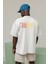 Göztepe Ön ve Sırt Baskılı Beyaz Oversize Unisex Tshirt 2