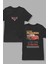 Unisex Siyah Şimşek Mcqueen Cars Baskılı Kısa Kol %100 Pamuk T-Shirt 3