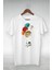 Unisex Beyaz Balloon And Astronot From The Planet Illustrasyon Tshırt 1