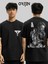 The Last Of Us Ellie And Joel Ön Arka Baskılı Unisex Siyah Tshirt 1