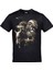 Unisex Siyah Kızılderili Şef ve Kurt Tshirt 1