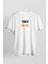 Unisex Beyaz Yav He He Baskılı T-Shirt 1