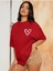 Minimal Kalp Baskılı Oversize Tshirt 1