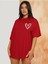 Minimal Kalp Baskılı Oversize Tshirt 2