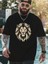 Erkek Tarz Gold Aslan Baskılı T-Shirt Oversize Salaş Boyfirend 1