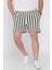 Bel Bağcıklı Çizgi Desenli Erkek Şort P-00017047 1
