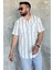 Erkek Çift Cepli Çizgili Kısa Kol Gömlek P-00017055 2