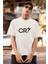 Christiano Ronaldo Cr-7 Baskılı Beyaz Oversize Unisex Tshirt 1