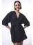 Siyah Bağlama Detaylı Kimono 1