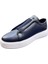 Erkek Deri Sneaker Ayakkabı Lacivert 4