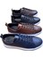 Erkek Deri Sneaker Ayakkabı Lacivert 5