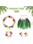 Yetişkin Hawaii Kostüm Seti - Yaprak Etek Hawaii Set - 5 Parça 2