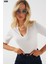 V Yaka Kısa Kol Basic Bluz-Son Görsel Hediyemizdir. 2