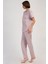 Kadın Büyük Beden Kısa Kol Pudra Pijama Takımı C0T7N2O804 2