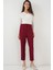 6650 Yüksek Bel Kumaş Pantolon - Bordo 1