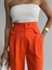 Pantolon Kapalı Cep 3 Düğme Detaylı - Orange 3