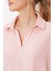 Pudra Oversize Polo Yaka Örme Bluz 0486 4