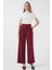 6647 Bol Paça Kumaş Pantolon - Bordo 3