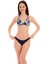 Rukomayo Lacivert Çiçek Desenli Boyundan Bağlamalı Lycra Kumaş Üçgen Bikini 1