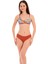 Rukomayo Taba Çiçek Desenli Omuzdan Ayar Askılı Freeset Model Lycra Kumaş Bikini 1