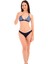 Rukomayo Lacivert Leopar Desenli Boyundan Bağlamalı Lycra Kumaş Üçgen Bikini 1