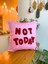 Not Today Yazılı Punch Işlemeli Kırlent Kılıfı - 43X43CM - El Yapımı Punch Kırlent Kılıfı 1