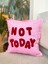 Not Today Yazılı Punch Işlemeli Kırlent Kılıfı - 43X43CM - El Yapımı Punch Kırlent Kılıfı 2