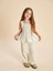 Lcw Kids Bej Keten Görünümlü Kız Çocuk Bluz ve Pantolon 2'li 1