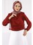 Bordo Gül Aksesuarlı Sandy Bluz 3