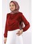 Bordo Gül Aksesuarlı Sandy Bluz 4