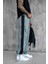 Erkek Şeritli Baggy Fit Teknik Pantolon Gri 4