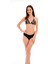 Rukomayo Siyah Leopar Desenli Boyundan Bağlamalı Lycra Kumaş Bikini 1