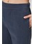 Lino Keten Pantolon Indigo 5