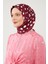 Bordo Puantiye Desen Twill Digital Eşarp 3