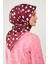 Bordo Puantiye Desen Twill Digital Eşarp 4